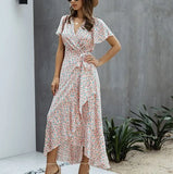 Beach Sundress Ladies Lace Up Wrap Party