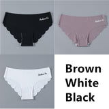 Seamless Panties Ladies Thong Plus Size Women Sexy G String Low Waist Panty Solid Ice Silk Intimates Underwear M-XL