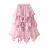 Fongt Net Yarn Cake Half-Dress In Long High-Waisted Thorny Fairy Dress Dress 1279
