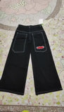 Year's Hot Classic Retro Y2K Loose Letter Jeans High Street Leisure Punk Style Is Wide.-Outfit