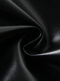 Stacked Pu Leather Pants-Outfit