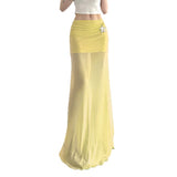 Fongt Cloth Forget Pure Sexy Sister Wind Net Splicing Folding Skirt Tidling Skirt Hottie Slimming Bag Hip Dress