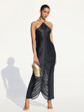 Long Skirt V-neck Nightclub Evening Party Women's