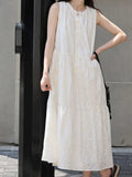 Fongt Heavy Industry Hook Flower! Holiday Style Women Summer Exquisite Literary And Artistic Temperament Gentle Vest Skirt Dress