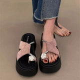 Fongt Cover Thick-Bottomed Slippers Women's Summer Wear 2025 New Height 100 With Skirt Ladies Sandals Tide