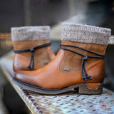 Winter Shoes Wool Thicken Women Ankle Boots Casual Ladies Shoes Snow Boot Suede Leather Short Boots Med Heels