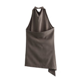 New Collar Minimalist Blouse Middle Waist Trousers Suit-Outfit