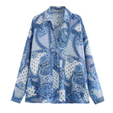 Spring Paisley Printed Shirt 3345777 Printed Pants 3350777-Outfit