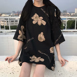 Tshirts Female 2021 Spring Summer Harajuku Tops L-4XL Plus Size Crew Collar Short Sleeve Tee Graphic T-shirt Cute Hug