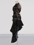 Yujie Style Dress Women Summer 2025 New Temperament Elegant Lotus Leaf Side Embroidered With Ass Long Dress