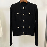 STREET Newest 2022 Designer Style Women's Lion Buttons Knitting Cardigan