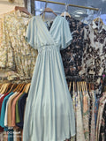 Fongt Summer New Temperament V-Neck Elasticity To Collect The Waist Of The Long Seaside Vacation Beach Chiffon Dress Woman