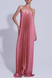 Fongt Women's Dress With Chest Pressure Folding Oversized Dress Sexy Dress 100-Fold Dress Woman 8139