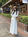 Fongt Xixi 2025 Spring New Temperament Chiffon Shirt + High-Waist A-Word Half-Body Dress Two-Piece Suit Female 89248