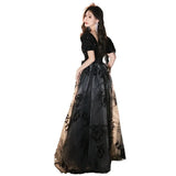 Fongt Glid Evening Dress Light Luxury Small Chinese Feng Shui Ink Painting Annual Dress Birthday Host Performance Dress Dress