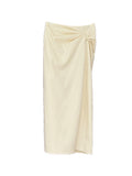 Fongt Xixi 2025 Autumn New Temperament Commuting High-Waisted Half-Body Skirt Thin Open Fork Ass Skirt Women 85081