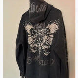 Fongt Children's Hooded Jacket 2025 New Cross Hoodie Hoodie Bow Print Hoodie
