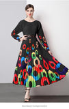 Fongt New Women's Dress Dress Oversized Dress Print 100 Folds T-Shirt With T-Shirt Holiday Casual Dress