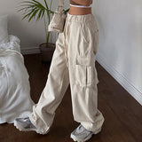 Vintage Khaki Baggy Cargo Pants-Outfit