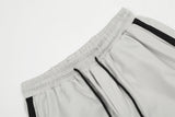 Piping Side Stripe Baggy Sweatpants-Outfit