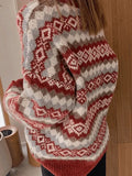 Christmas Jacquard Knit Sweater-Outfit
