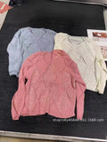 Fongt 2025 Women's Lazy Knitwear - Hollow Bead Design Elegant Temperament Commuter Ice Silk Fabric