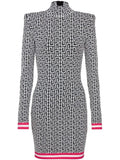 QUALITY Newest 2023 Designer Fashion Women's Long Sleeve Geometric Monogram Knit