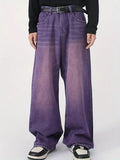 vintage upcycle baggy jeans with faded