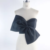 Fongt Bow Wrapped In Bras And Shoulders With Short Shirt Women Women Tops Direct Selling