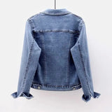 Denim Jacket Women Clothes Outside Autumn Winter Slim Casual Jackets Short Tops Students Jean Coat Oversize 5xl