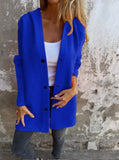 Fongt 2025 New Hot Fashion Long-Sleeved Solid Coat Women's