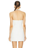 New Sexy Hollow Hanging Back Hanging Neck Dress Metal Decorative Temperament Dress Skirt Skirt