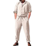 Slim Long Romper Long Sleeve Street Casual Cargo Pants Jumpsuit Siamese Trousers