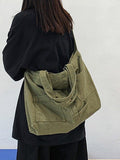 Vintage Wash Large Shoulder Bag-Outfit
