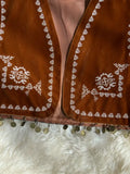 Temperament Vest Vest Vest Female Bohemian Seaside Vacation Embroidery Tassel Versatile Cardigan Coat Autumn-Outfit