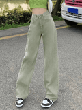 Light Wash Baggy Boyfriend Jeans-Outfit