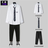 Autumn DK Suit Mens Suit Korean Loose Student Jk Uniform Class Uniform College Sets Casual Coat Business Suits For
