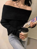 Off Shoulder Knitted