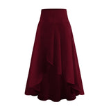 Color Women's Ruffled Irregular Elegant Summer Wear Fashion
