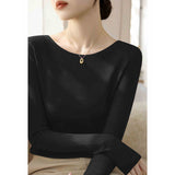 Fongt High-End Sense Collar Gray Knitted Bottoming Women Autumn And Winter Light Luxury Style Inside The