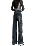Fongt New 2024 Fall Show Thin High Street Mop Pants-Outfit