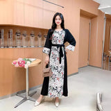 Minority Age-Reduced Printed Fairy Skirt 2024 New V-Neck Slim A-Shaped Dress For Spring And Summer-Outfit