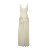 Fongt Autumn 2024 New Sexy Dress Famous Style Temperament Holiday Body Mesh Dress A Swing