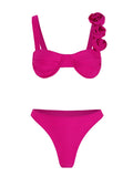Solid-Color Bikini Three-Piece Split Swimsuit Women 2025 New Tuxedo