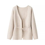Fongt Simple Long-Sleeved Knitted Cardigan Sweater Jacket 2025 Spring And Autumn New C92364
