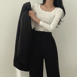Fongt Suit Jacket Female 2024 New Spring And Fall Korean Version Chic Small Suit Jacket Design Sense Minority-Outfit