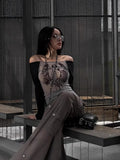 2024 Ladies Sexy Dress Gothic Dark Print Beautiful Creative Lady