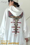 Gothic Jesus Print Oversize Hoodie Women Vintage Harajuku White Crewneck Sweatshirts Pullover Female Mall Goth