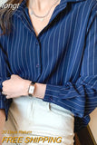 Woman Blouses 2023 Elegant and Youth Woman Blouses White Shirt Female Clothing Striped Women Tops Luxury Women's
