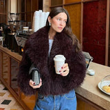 Teddy Burgundy Faux Fur Coat-Outfit